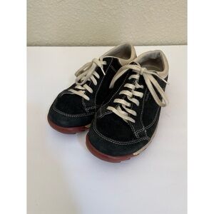 Simple Black Suede Tennis Shoes Women’s Size 6.5